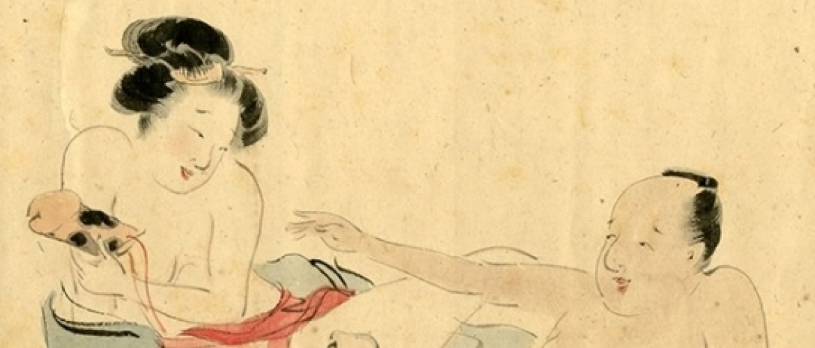 Rare Scroll with 12 Shunga Paintings by the Nihonga Artist Morimura Gito