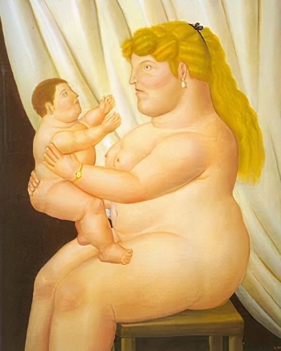 Mother with Her Child Fernando Botero