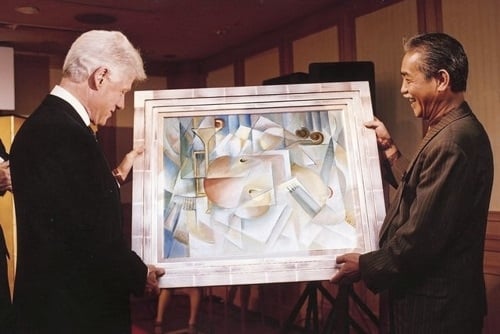 Muramasa Kudo with Bill Clinton in Tokyo