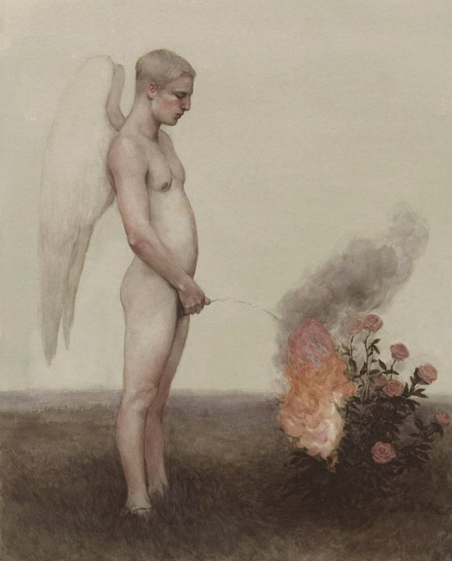 Mykola Tolmachev peeing male angel