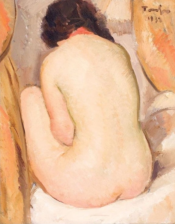 Nicolae Tonitza, Back Nude (Abibe), 1938 Nicolae Tonitza, Back Nude (Abibe), 1938