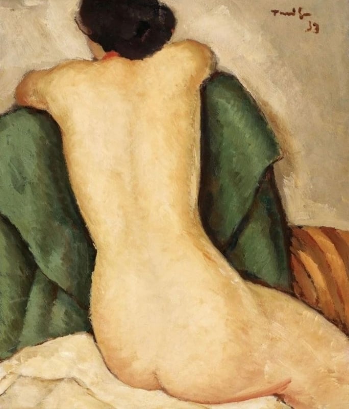 Nicolae Tonitza, Nud cu spatele, 1933 Nicolae Tonitza, Nud cu spatele, 1933