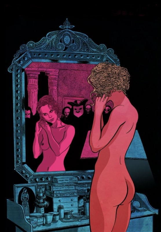 Nicole Kidman in front of a mirror in Eyes Wide Shut (2019) by Pachu M Torres