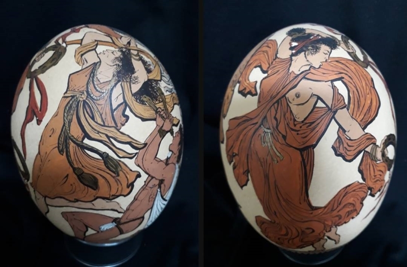 nomikos Two sides of the same ostrich egg, dancers in ecstasy