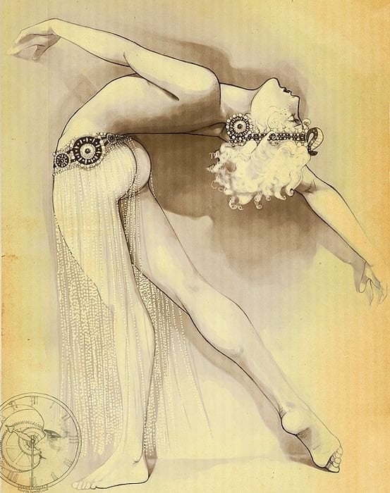 nude dancer by León Bakst nude dancer by León Bakst