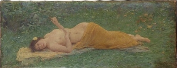 nude in the grass Raphael Collin