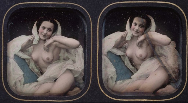 Nude woman in colored daguerreotype probably by Johann Wilhelm Bergstrom, ca. 1844–54 Nude woman in colored daguerreotype probably by Johann Wilhelm Bergstrom, ca. 1844–54