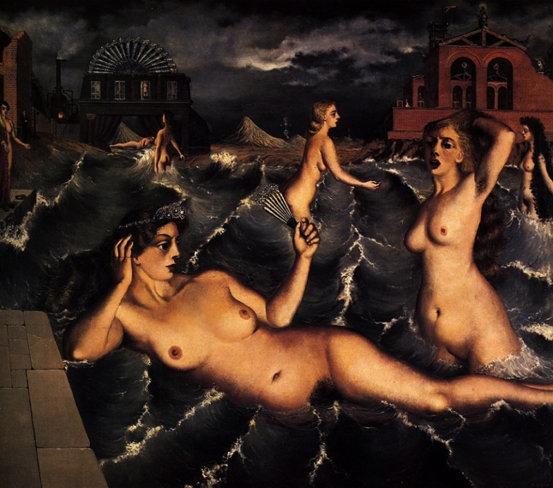 Nymphs Bathing by Paul Delvaux