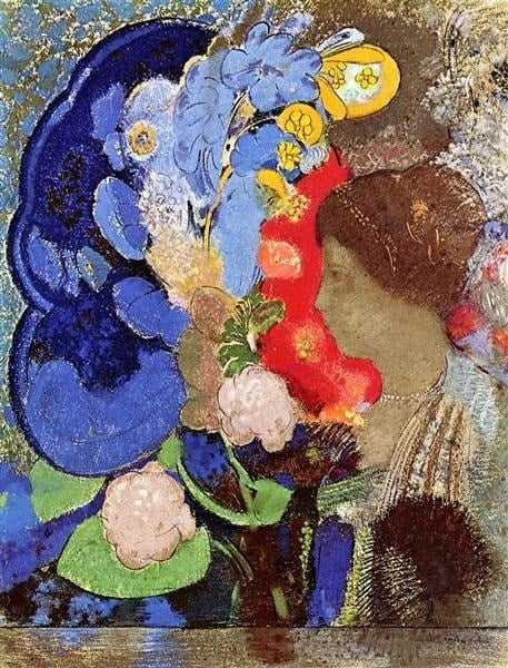 odilon redon Woman With Flowers