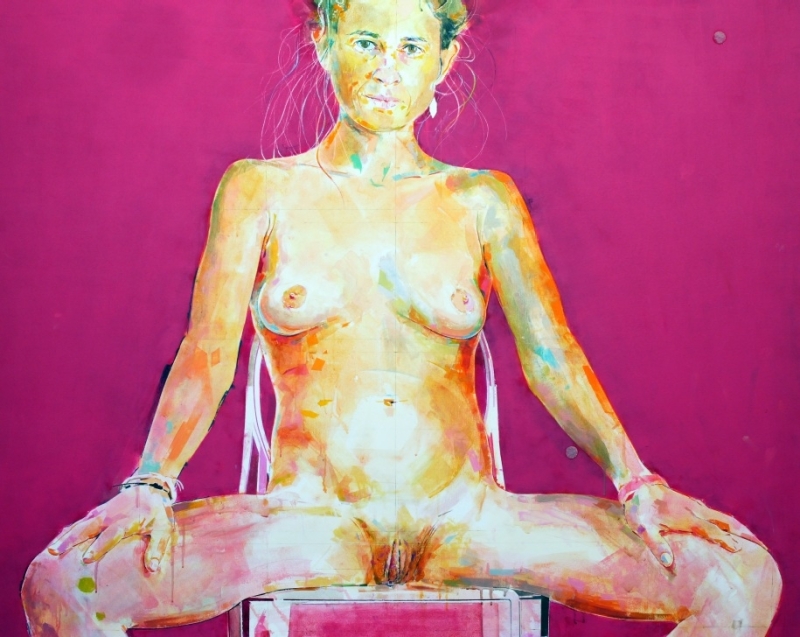 On a Chair, 2023, oil on canvas, 195cm x 130cm On a Chair, 2023, oil on canvas, 195cm x 130cm