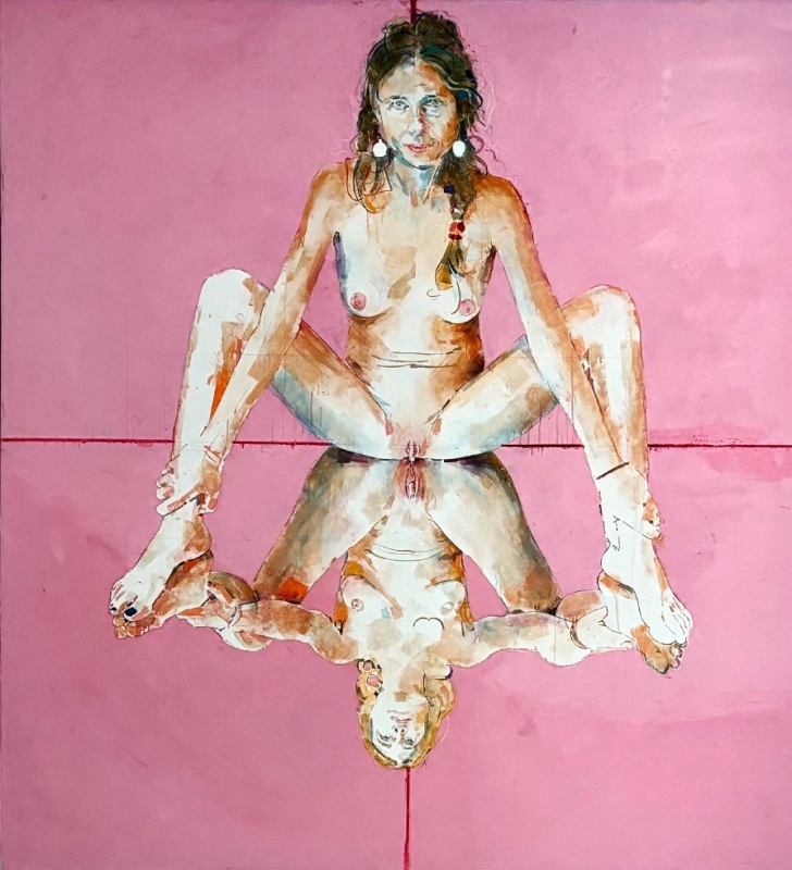 On a Mirror, unfinished, oil on canvas, 200cm x 190cm On a Mirror, unfinished, oil on canvas, 200cm x 190cm