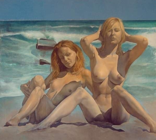 On the shore by Tsanko Tsankov