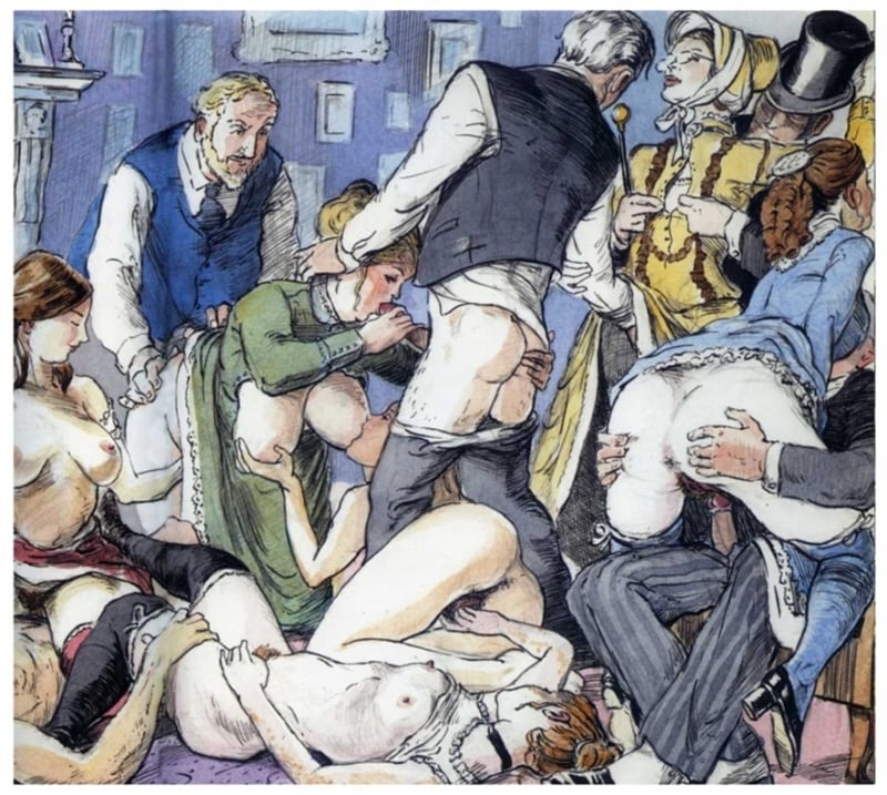 orgy scene by Tom Sargent