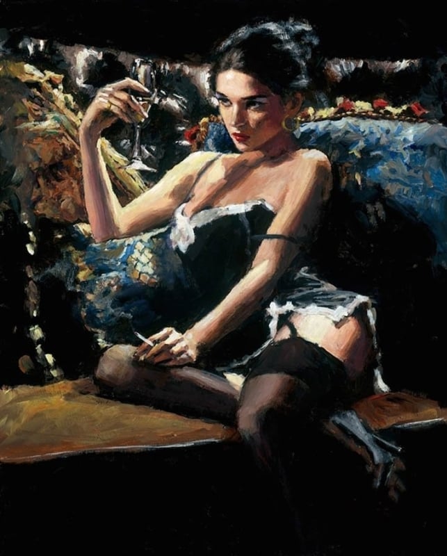 painting by Fabian Perez