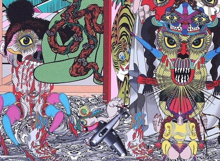 painting by Keiichi Tanaami (detail)