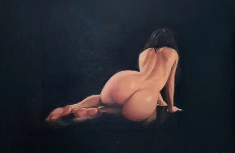 painting of a nude by Gabriele Di Caro