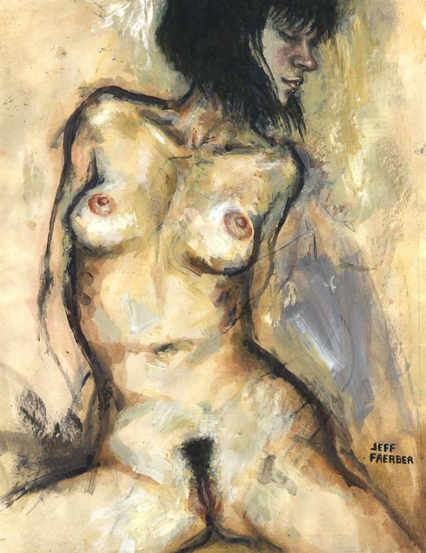 painting of a nude by Jeff Faerber