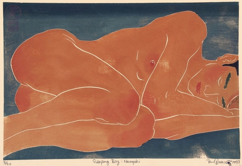 paul binnie Sleeping Boy, 1997, jigsaw woodblock, 1997