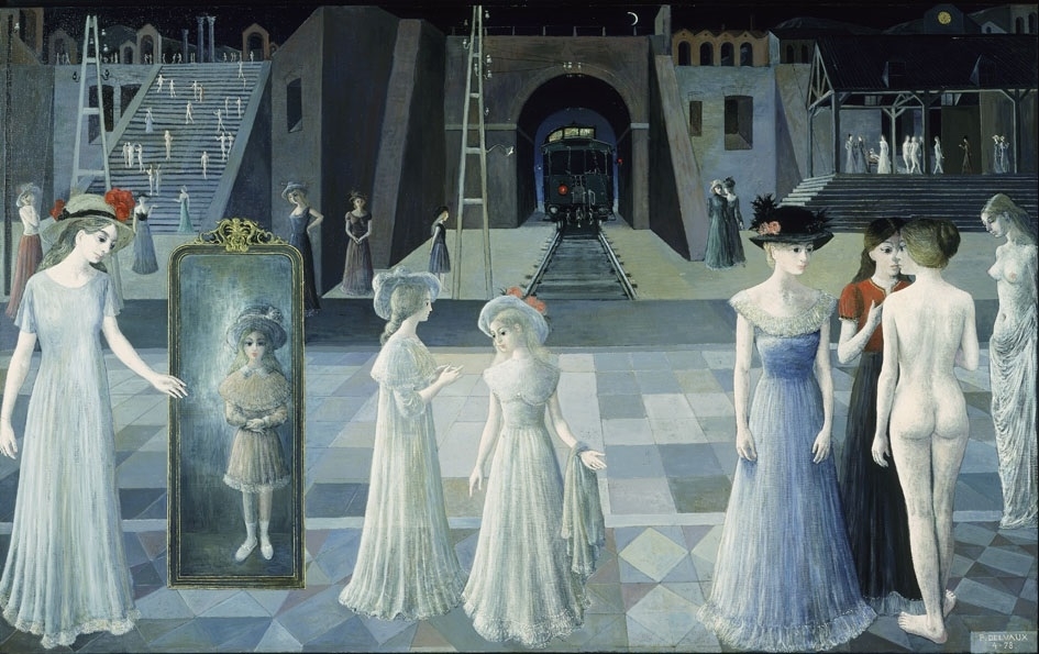 Paul Delvaux Tunnel art