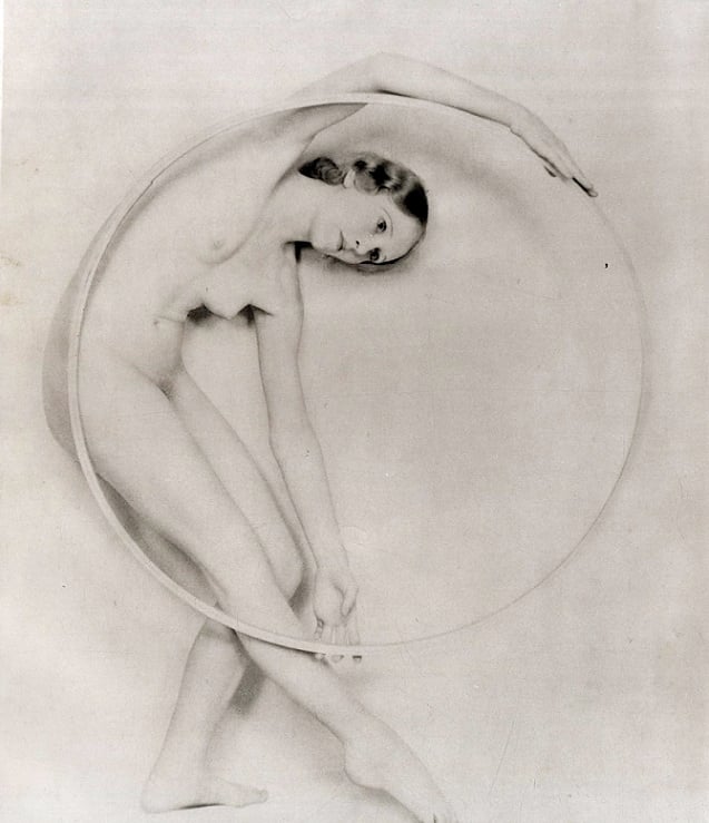 Photograph Nude with hoop