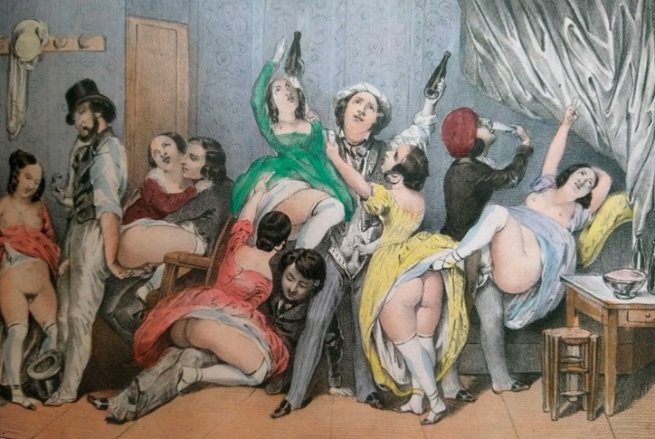 Physiologie des Etudiants de Paris, colored lithograph I, 1840 – anonymous