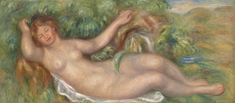 Pierre-August Renoir, La source (Nu allongé), c 1902