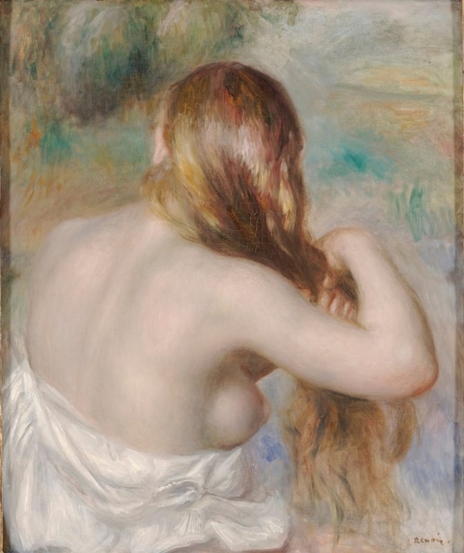 Pierre-Auguste Renoir, Blonde Braiding Her Hair, 1886