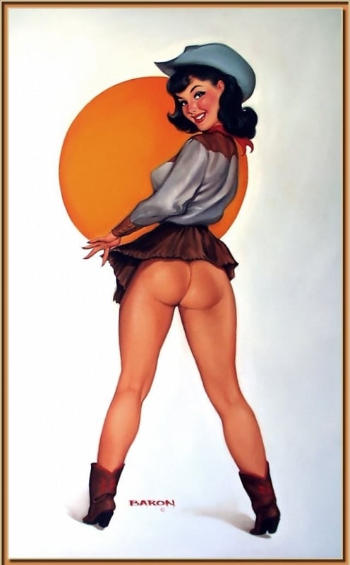 pin-up art by Baron von Lind