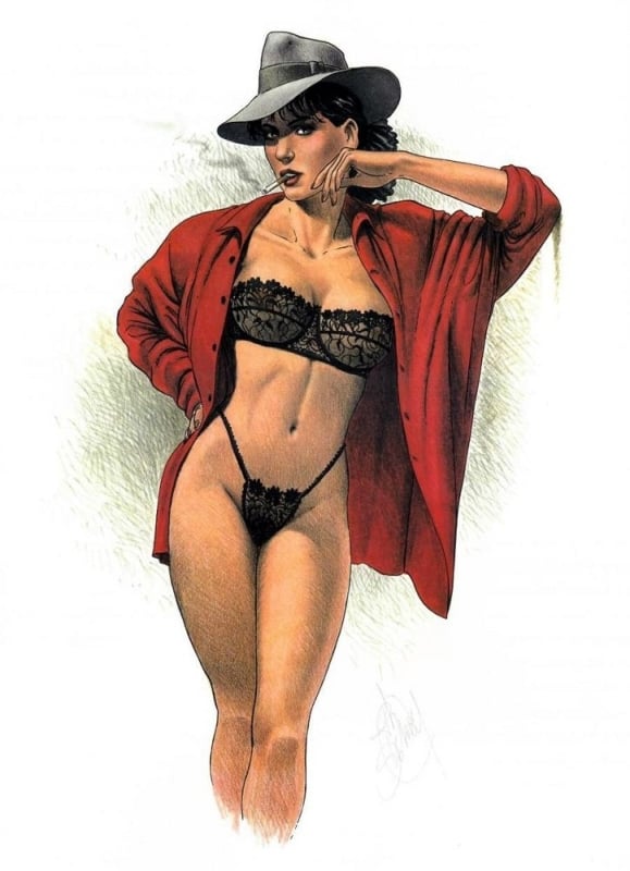 pin-up by Philippe Delaby