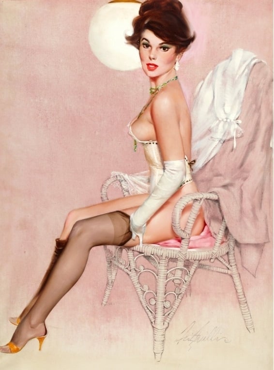 pin up in a chair