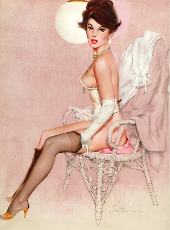 pin up in a chair