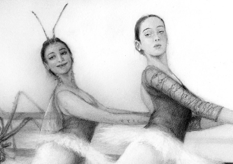 Pointe class by Simone Pinna (detail dancers)