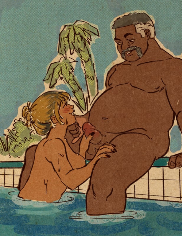 Poolside date by GCubedArt