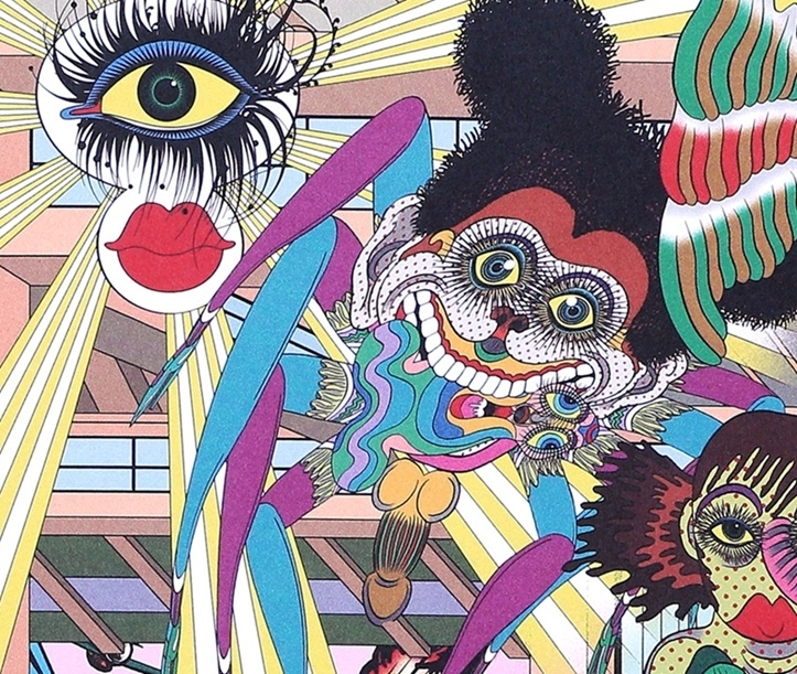 pop art painting by Keiichi Tanaami (detail)