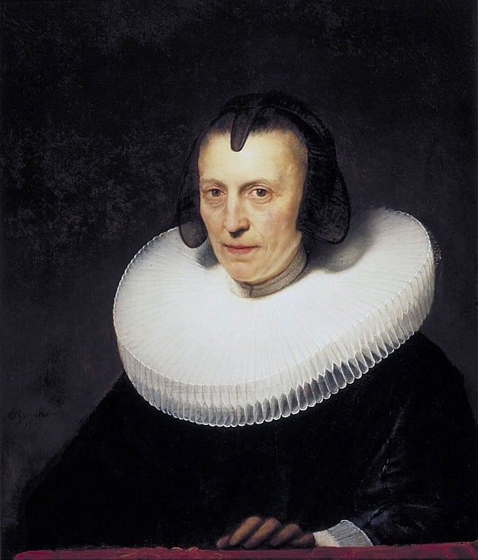 Portrait of Aletta Adriaensdochter' (1639) by Rembrandt van Rijn