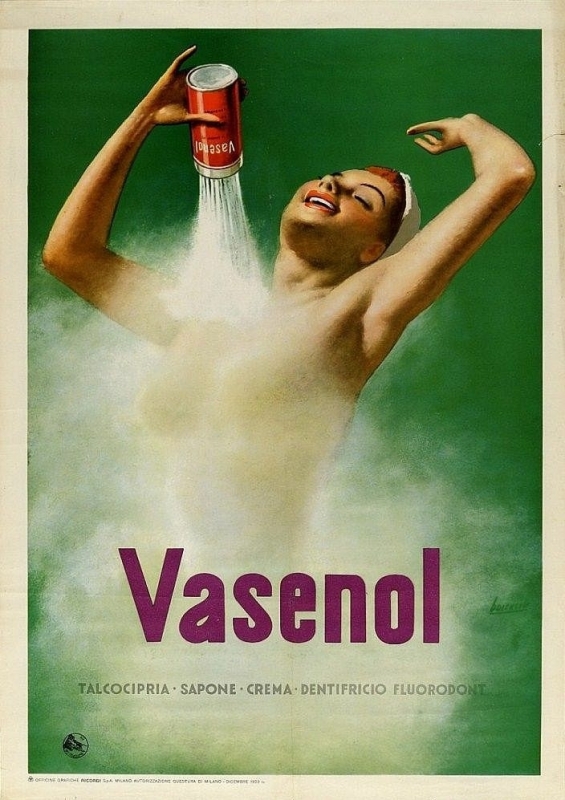 Poster art for Vasenol by Gino Boccasile (1901 – 1952)