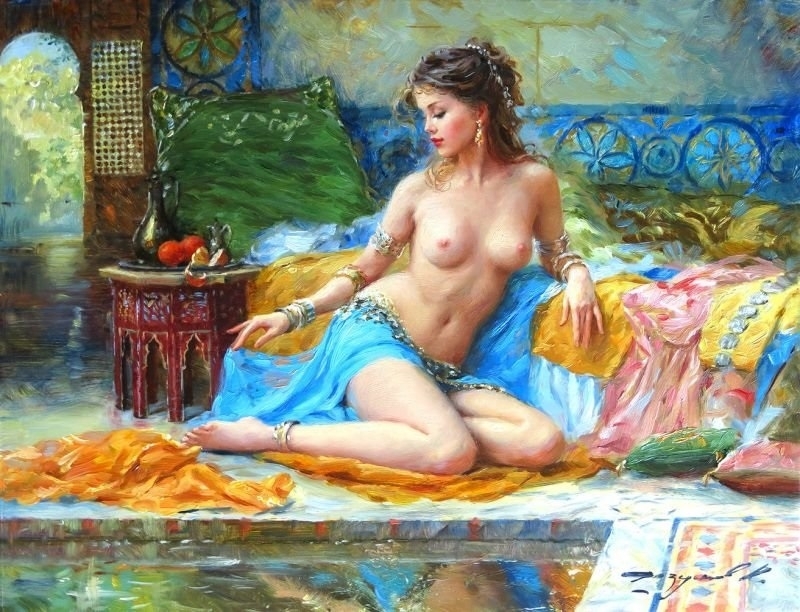 razumov Odalisque at the pool’s edge