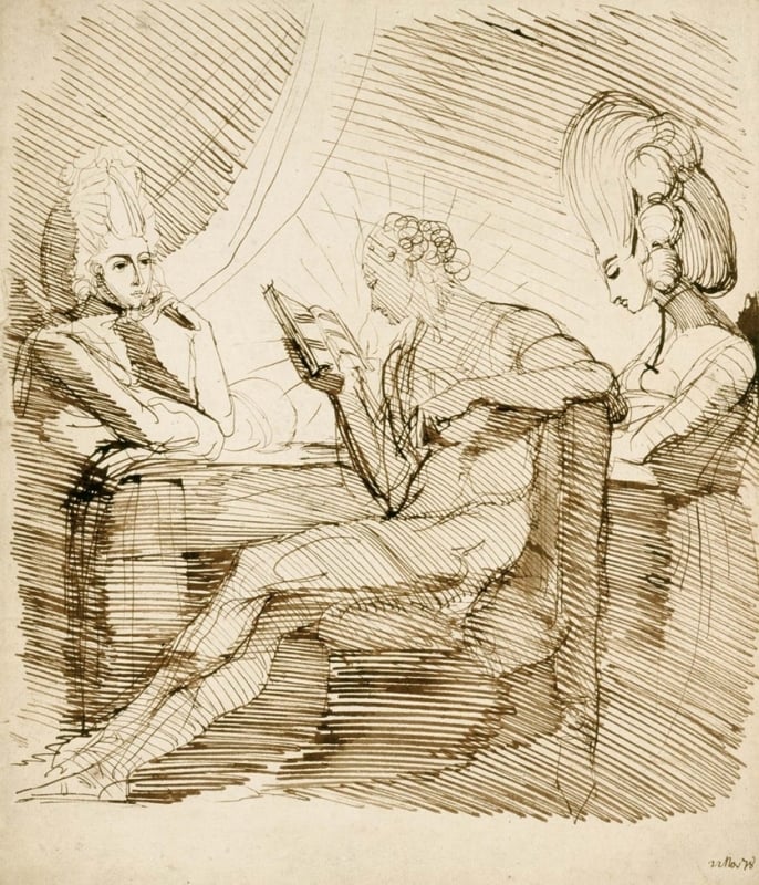 Reading to the Hess Sisters by Henry Fuseli