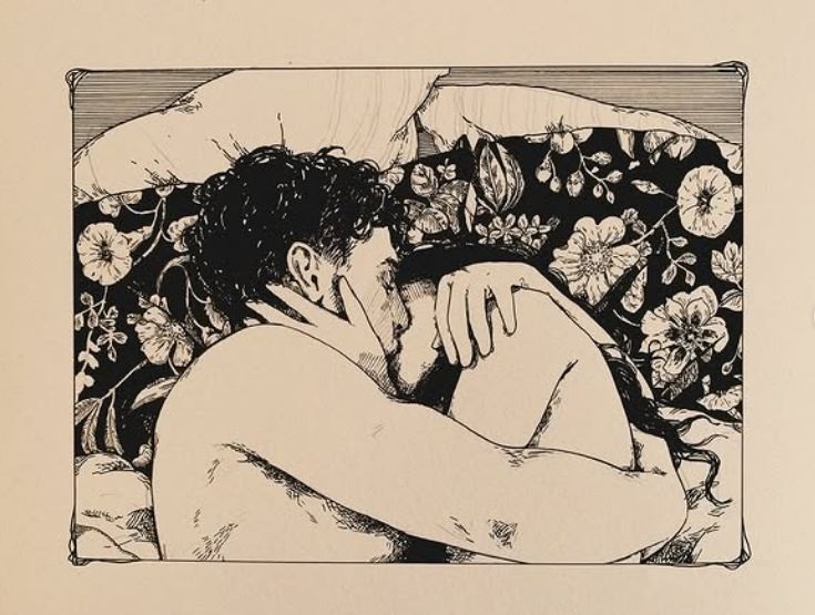 Rebeca Fleur ink drawing