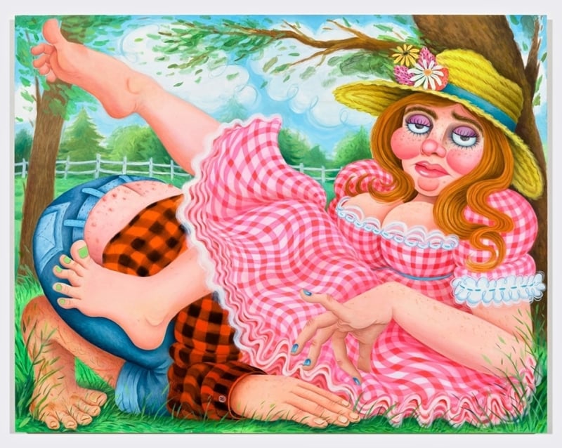 Rebecca Morgan cunnilingus in the forest