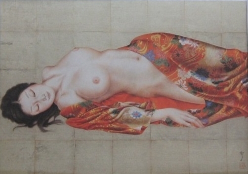 reclining nude by Kimiko Ogiwara