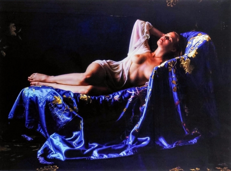 relaxing Douglas Hofmann painting