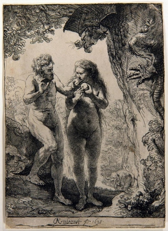 rembrandt Adam and Eve'