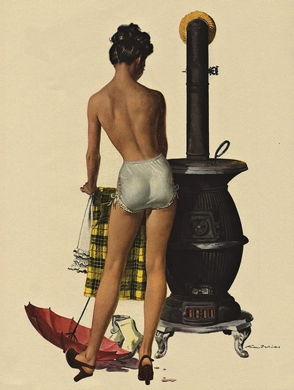 Ren Wicks Pin up near a stove