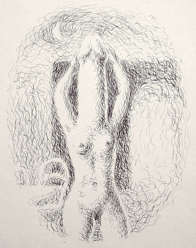 Rene Magritte erotic drawing