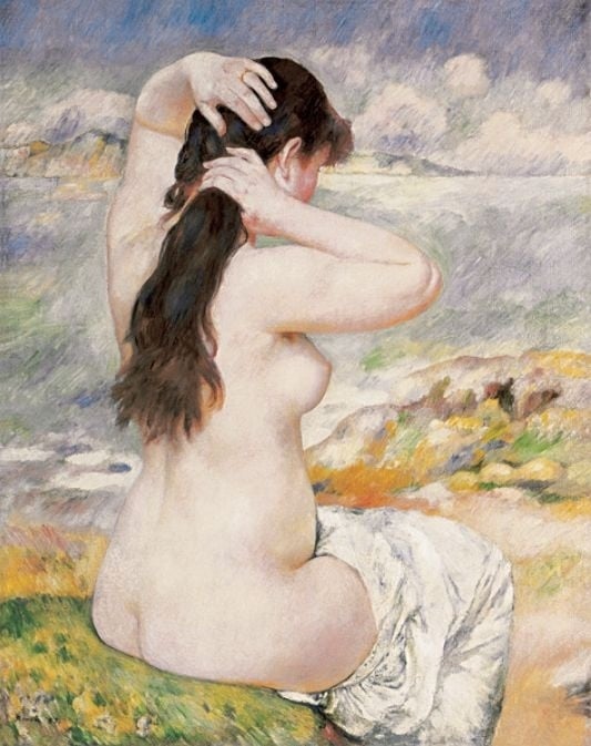 Renoir, Bather Arranging her Hair), 1885