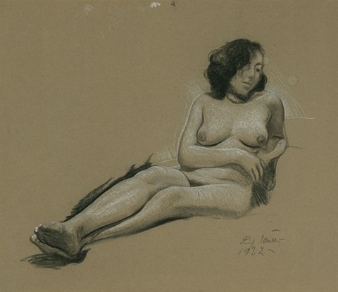 richard muller Reclining nude