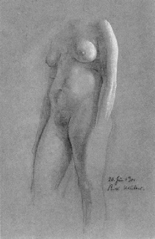 richard muller Standing nude