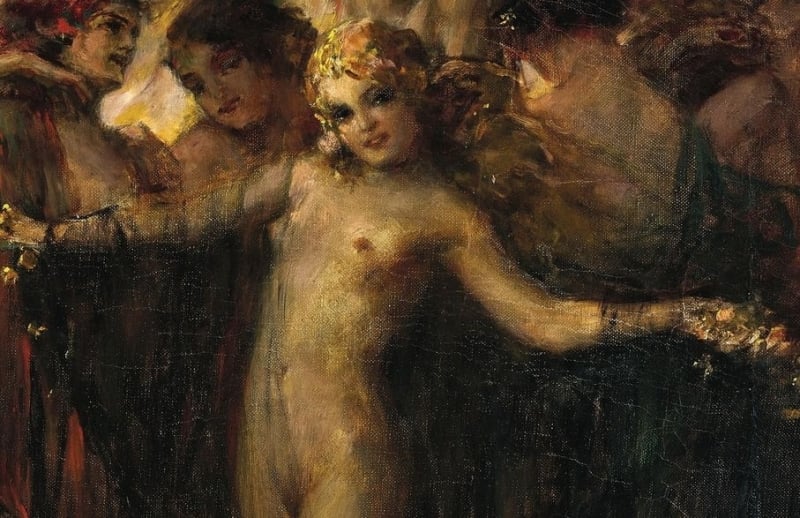 Robert Auer, The Apotheosis of Love, 1924 (detail female nude)