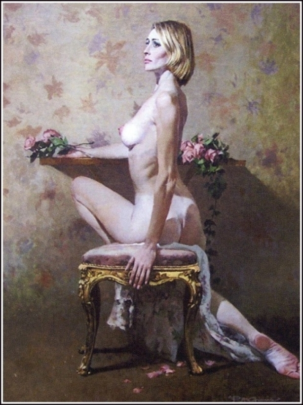 robert mcginnis Nude on a Chair